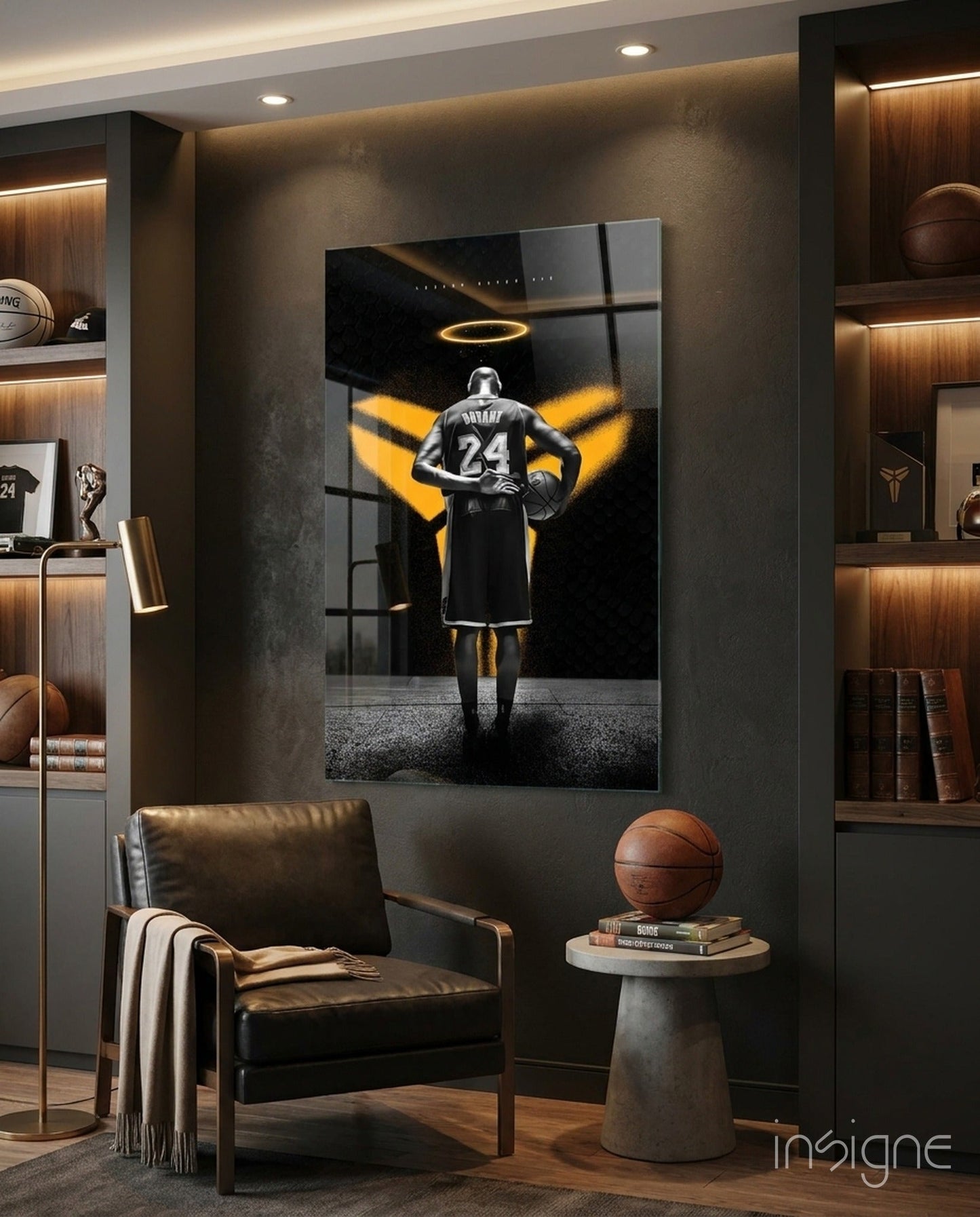 Kobe Bryant Glass Wall Art || Designer Collection