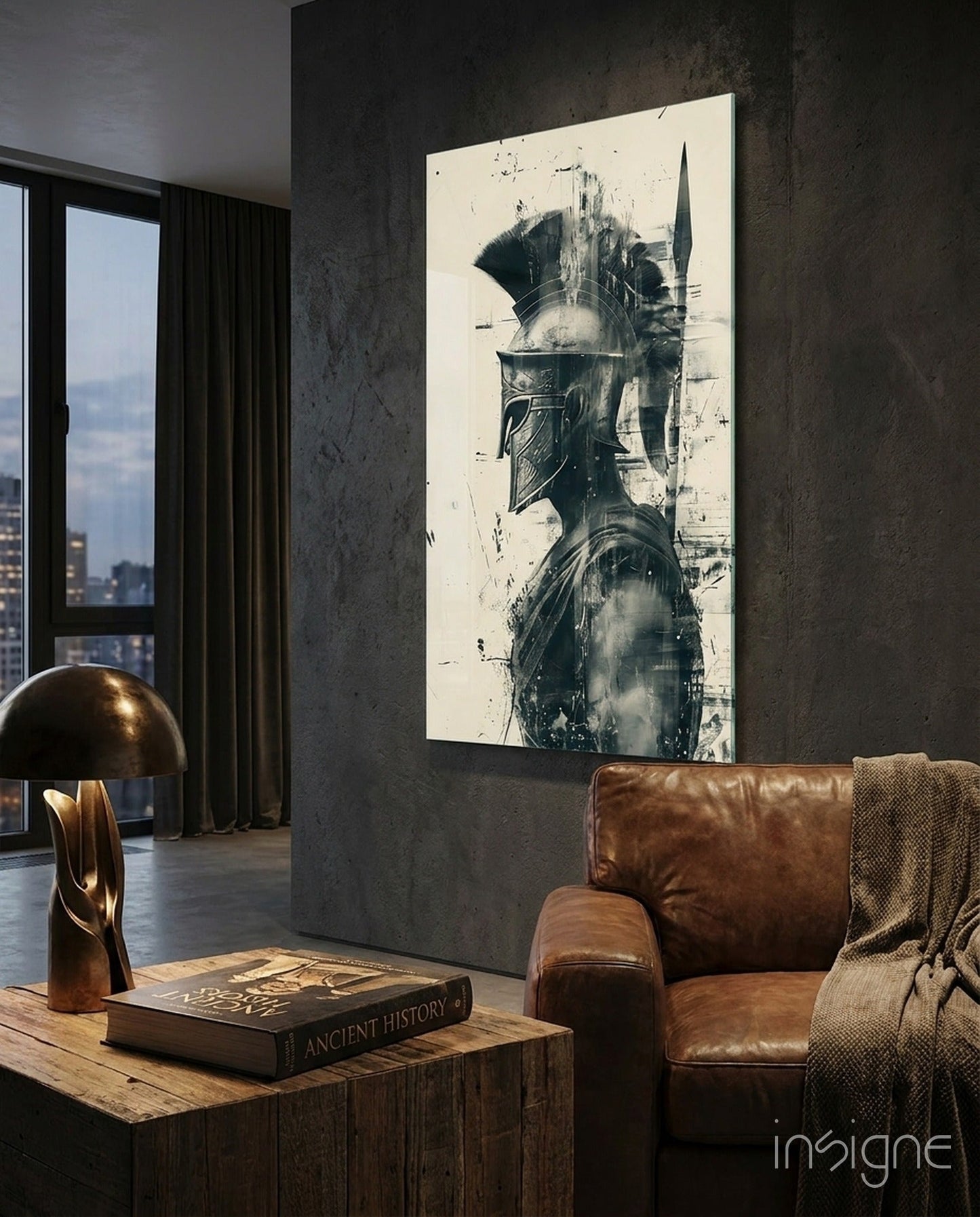 Gladiator Glass Wall Art || Designer Collection
