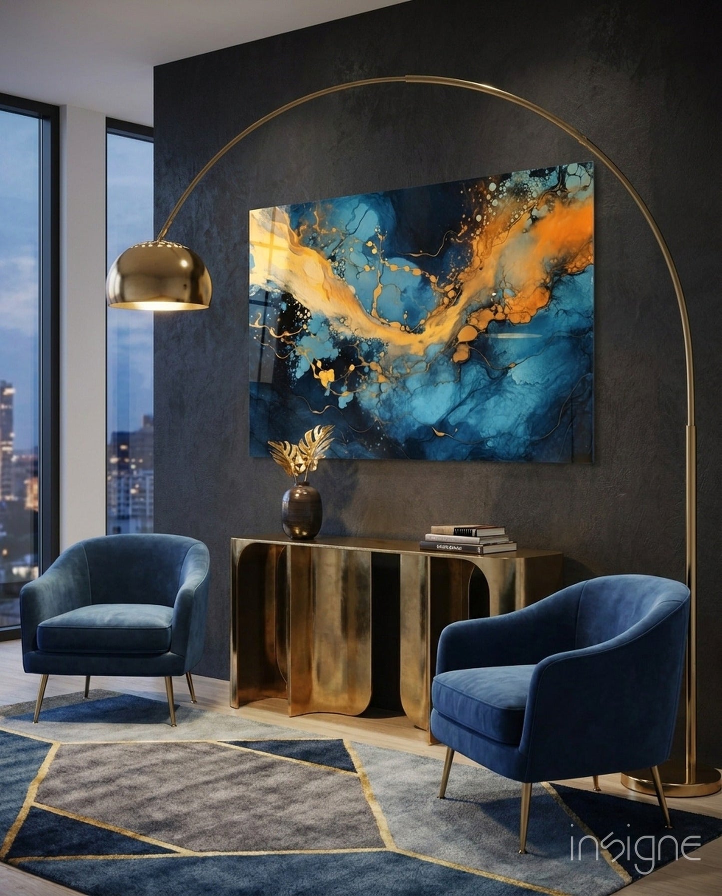 Marble Glass Wall Art || Designer Collection