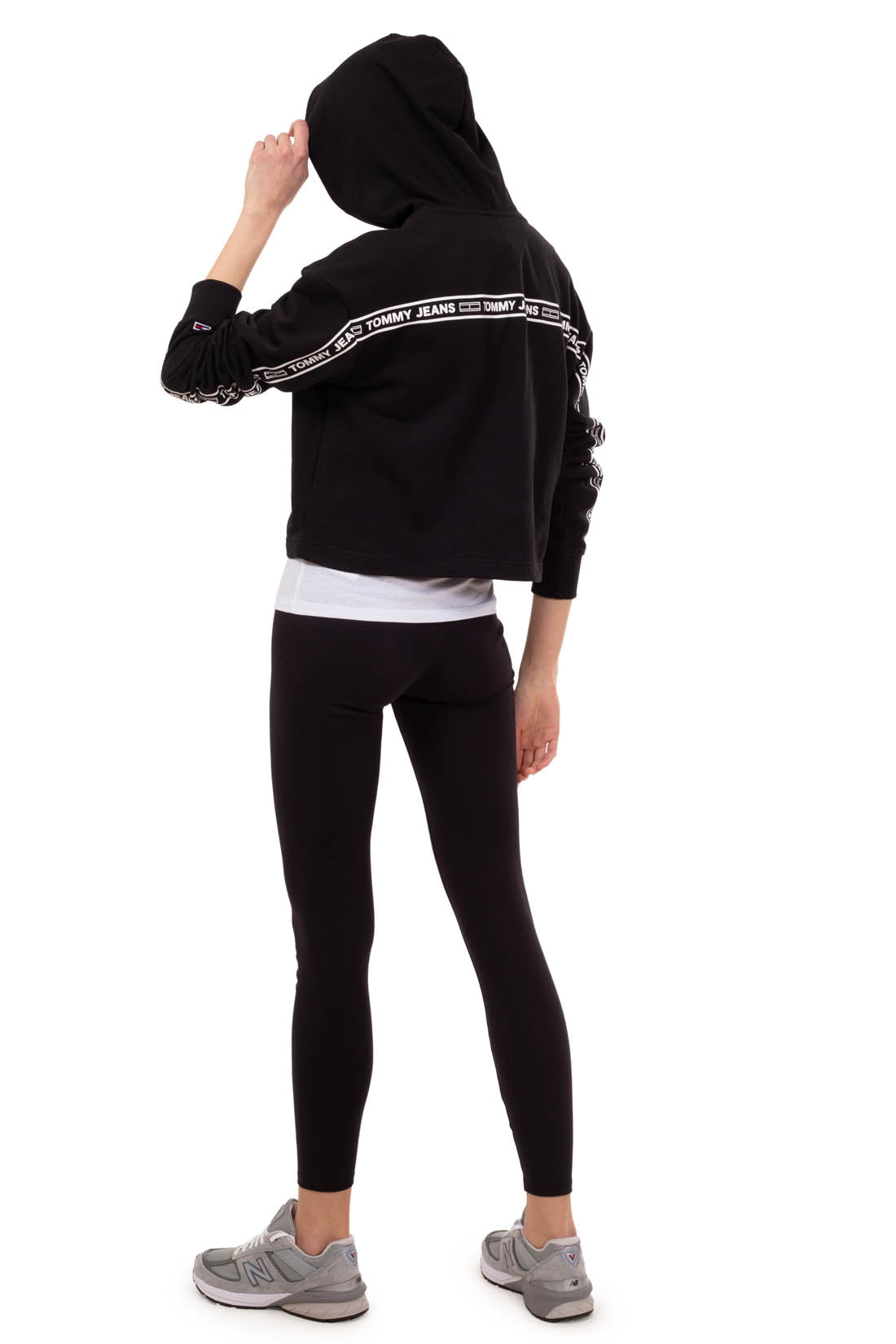 TOMMY JEANS - Women's cropped sweatshirt with logo taping  - Size L-19