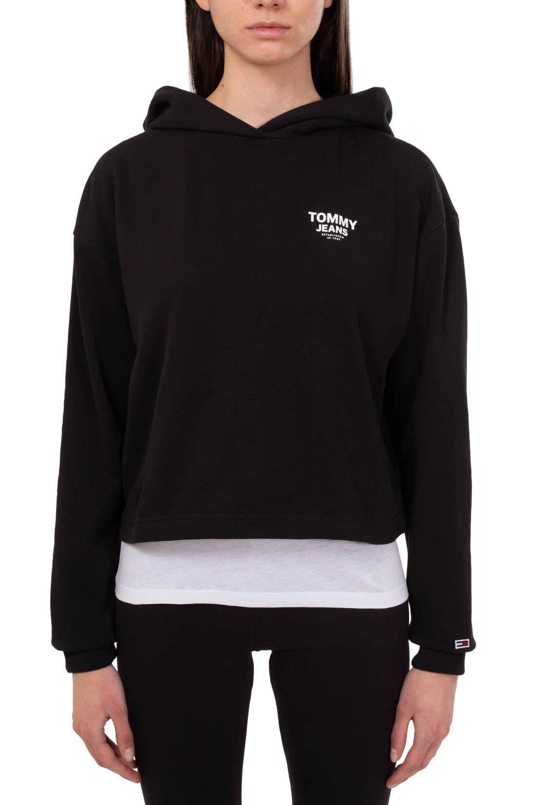 TOMMY JEANS - Women's cropped sweatshirt with logo taping  - Size L-17