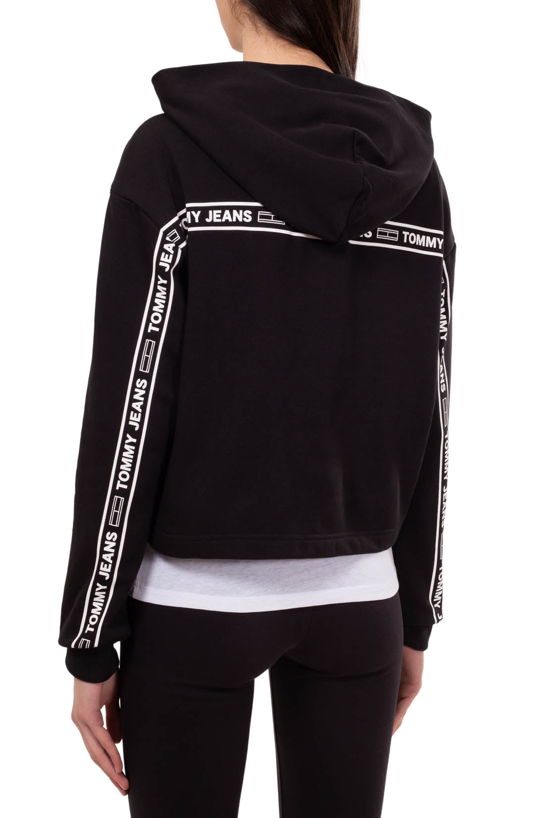 TOMMY JEANS - Women's cropped sweatshirt with logo taping  - Size L-2
