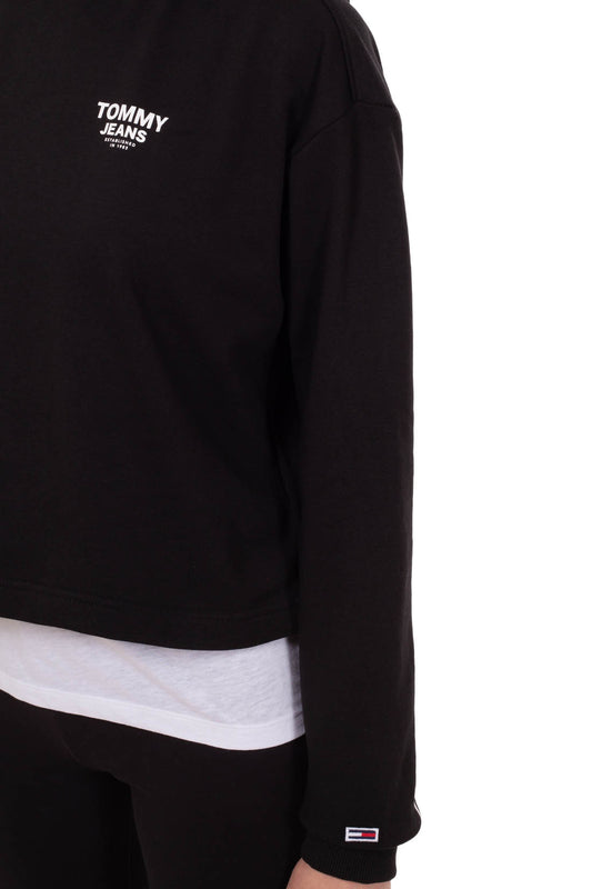 TOMMY JEANS - Women's cropped sweatshirt with logo taping  - Size L-0