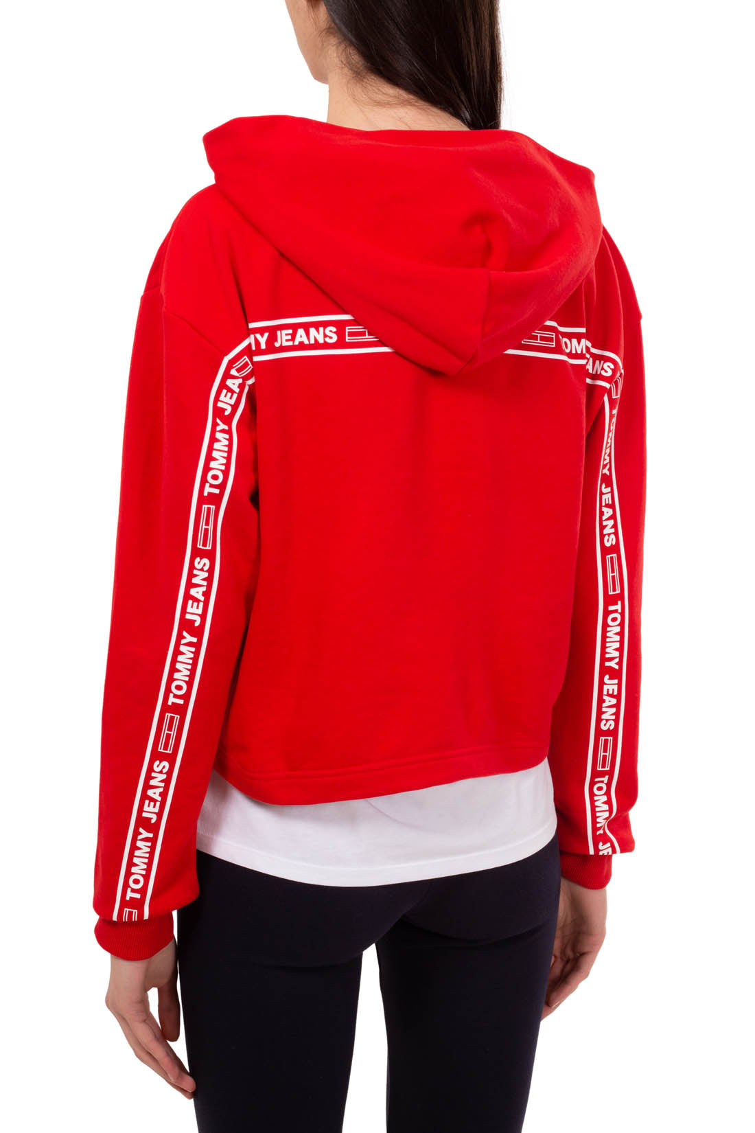TOMMY JEANS - Women's cropped sweatshirt with logo taping  - Size L-26