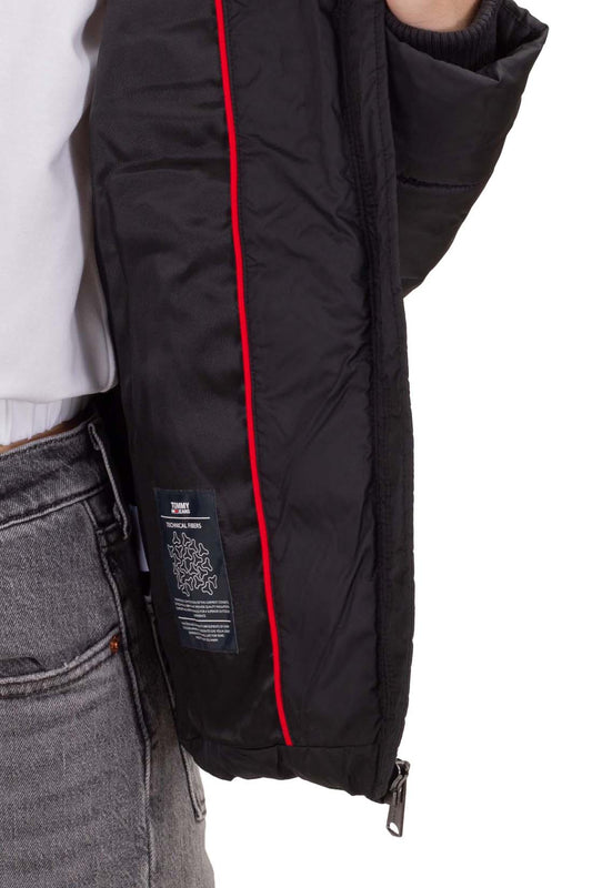 TOMMY JEANS - Women's padded down jacket with removable hood-0