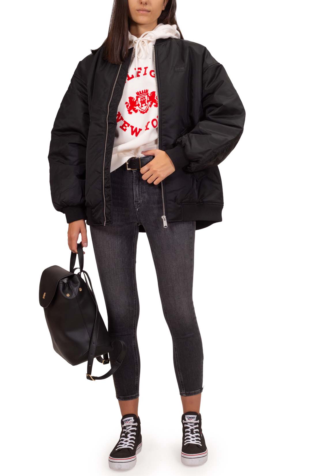 TOMMY JEANS - Women's oversize padded bomber jacket with logo-14