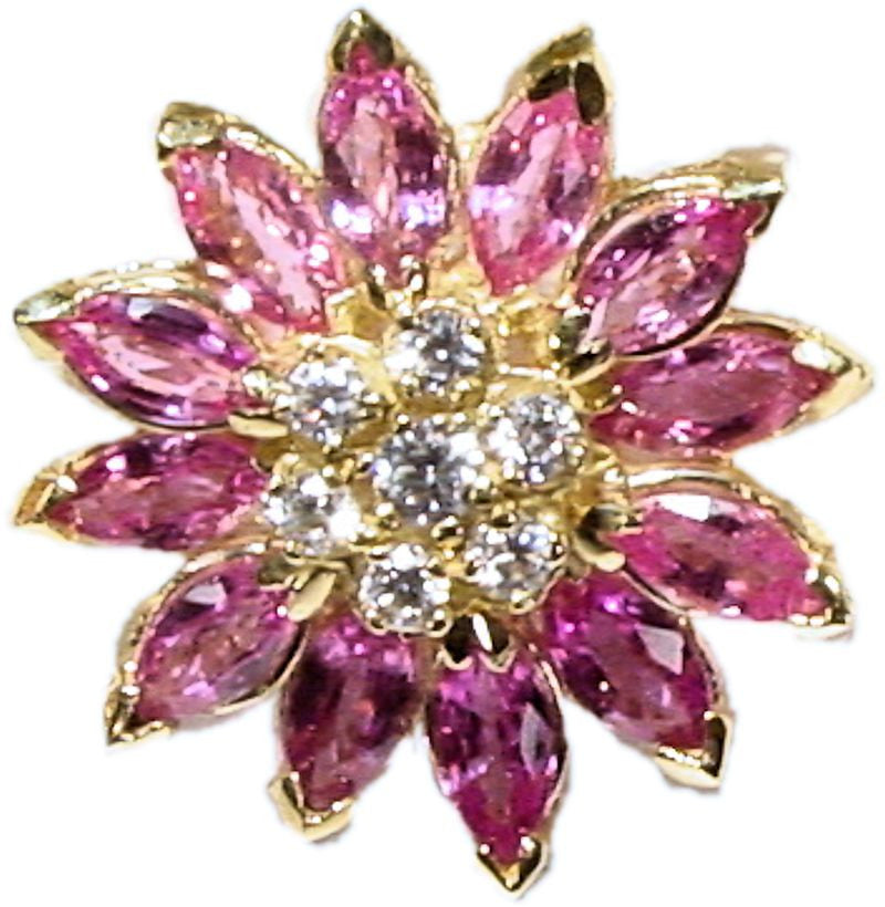 Colorful Daisy Ring-18K Gold with Semi-Precious Gemstones (Precious Gems Also Available)-22