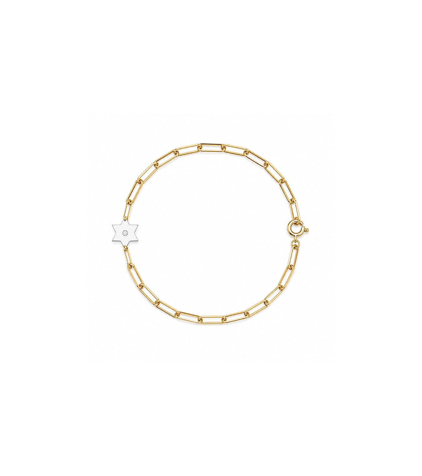 Dani Star of David Diamond Paperclip Bracelet | Anklet