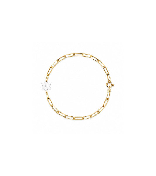 Dani Star of David Diamond Paperclip Bracelet | Anklet
