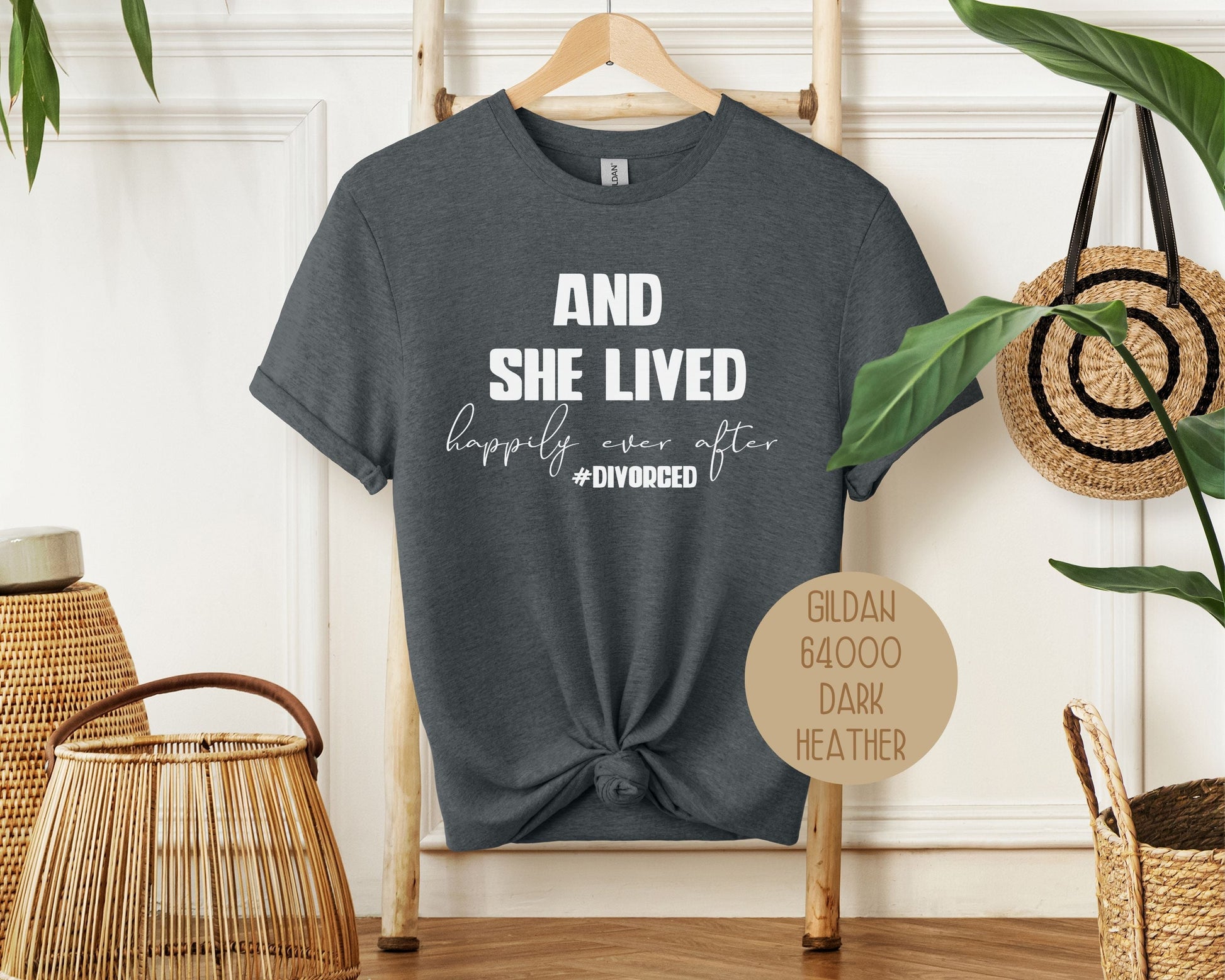 And She Lived Happily Ever After Divorce Party Shirt-3