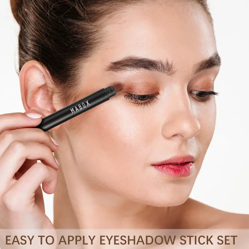 Metallic Eyeshadow Stick Set - 6 Creamy Pencils