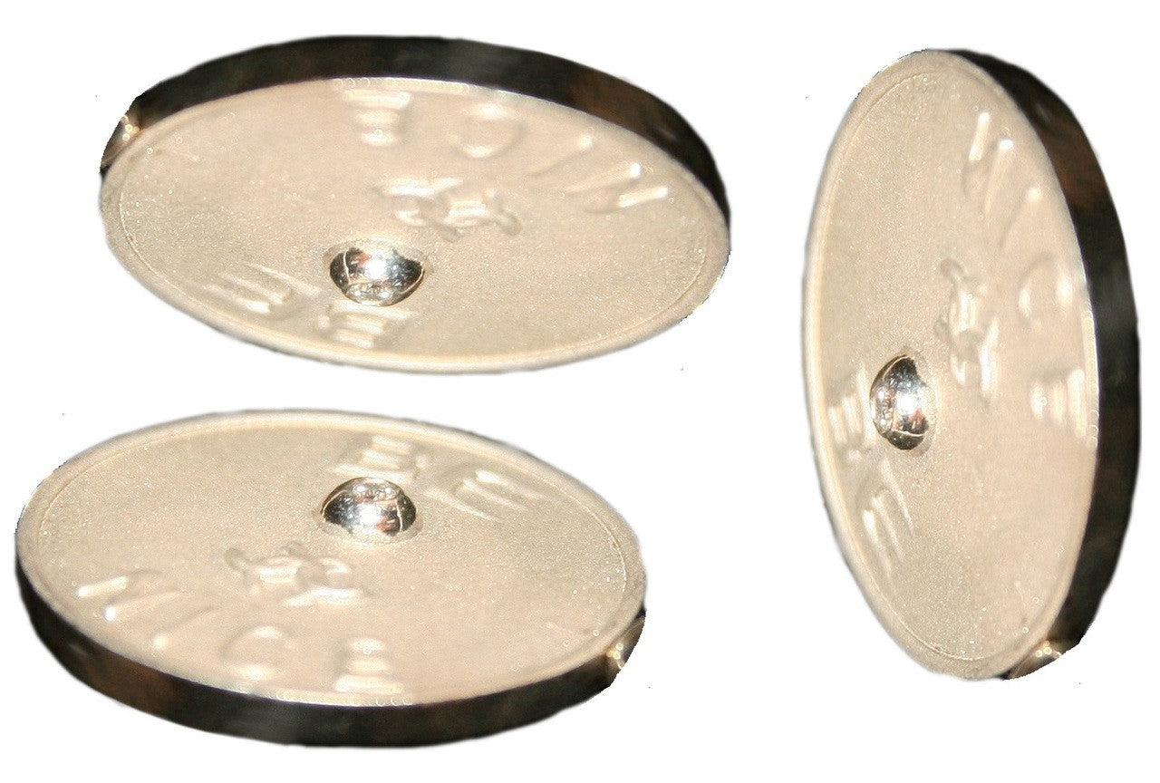 Decision Coin Necklace: "Look / Leap" Sterling Silver with Diamonds-8