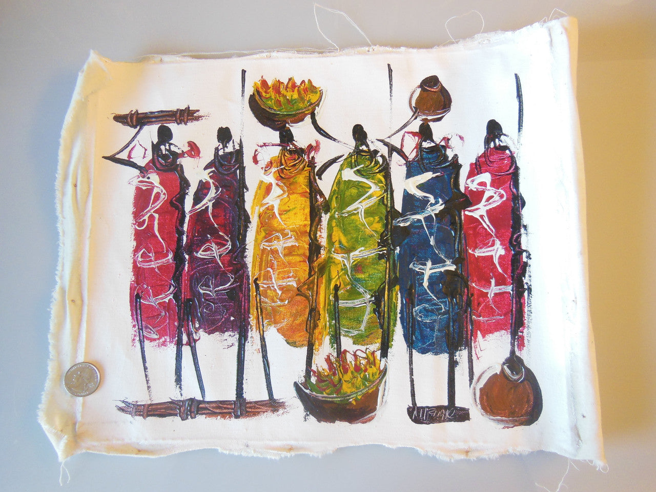 Maasai Warriors from Kenya- Paint on Canvass-1