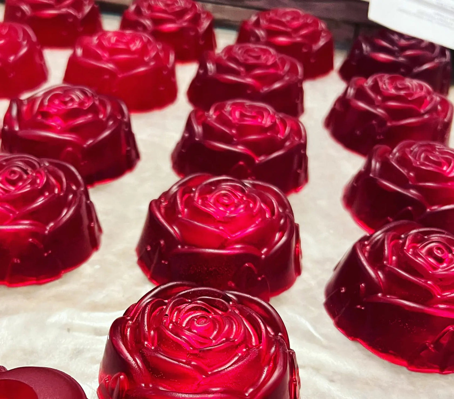 Decorative Natural Crafted Red FLower Soap 2.5oz (set of 6)-0