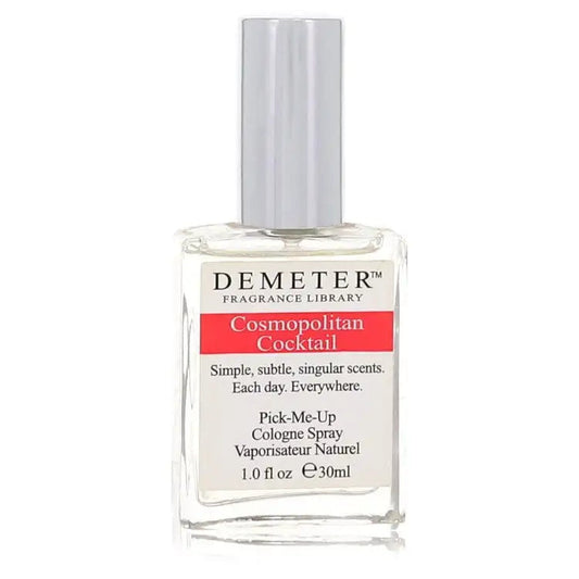 Demeter Cosmopolitan Cocktail cologne spray bottle on a white background
