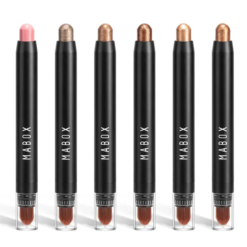 Metallic Eyeshadow Stick Set - 6 Creamy Pencils