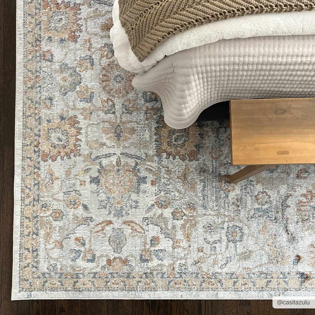 Dion Washable Floral Rug-3