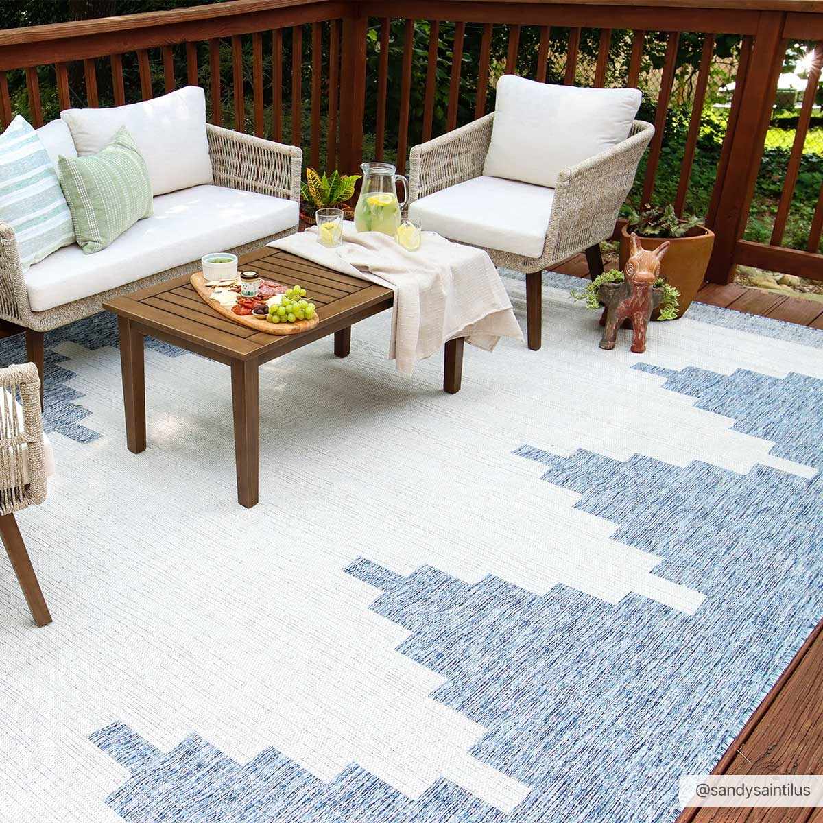 Djugun Blue Outdoor Rug-0