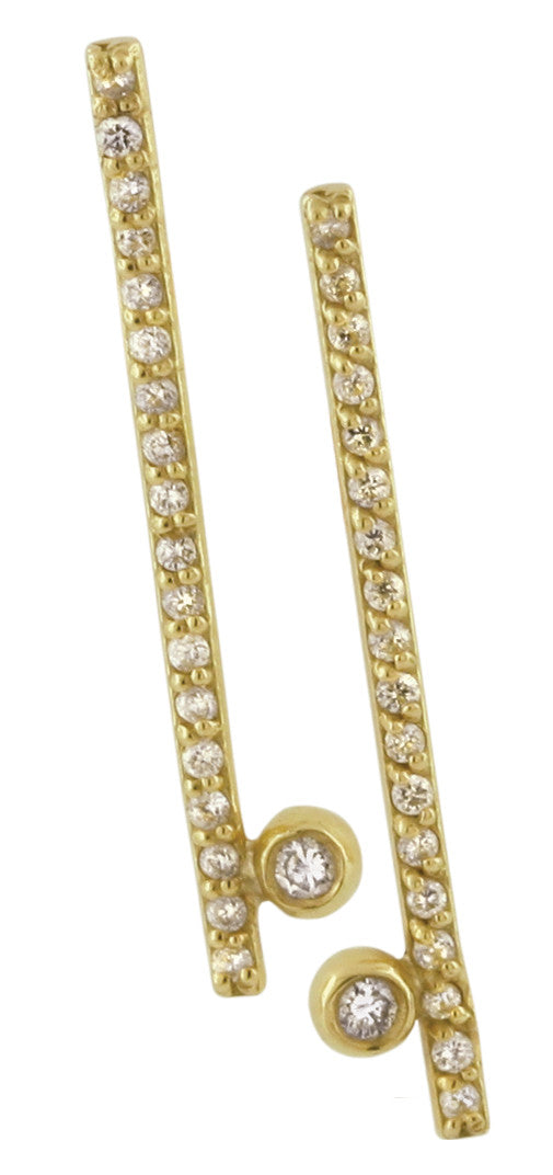 Dot & Line Necklace: Sterling Silver and Diamonds-0