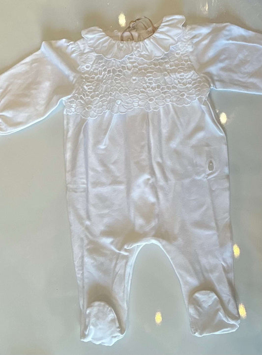 Patachou - Floral Knit Pattern Footie