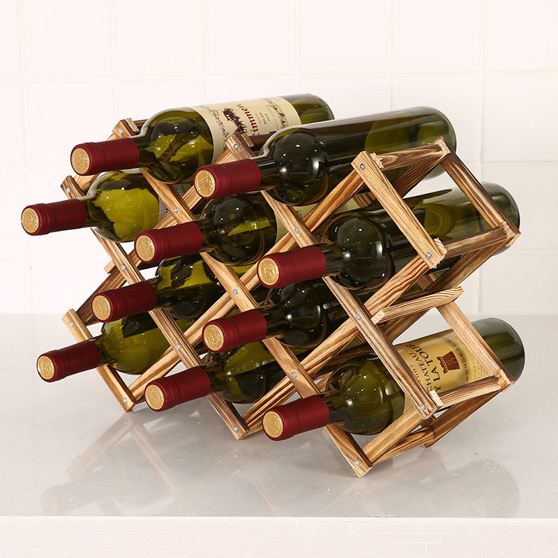 Red Wine Rack Solid Wood Household Small Modern Simple Red Wine Cabinet Display Rack Red Wine Rack