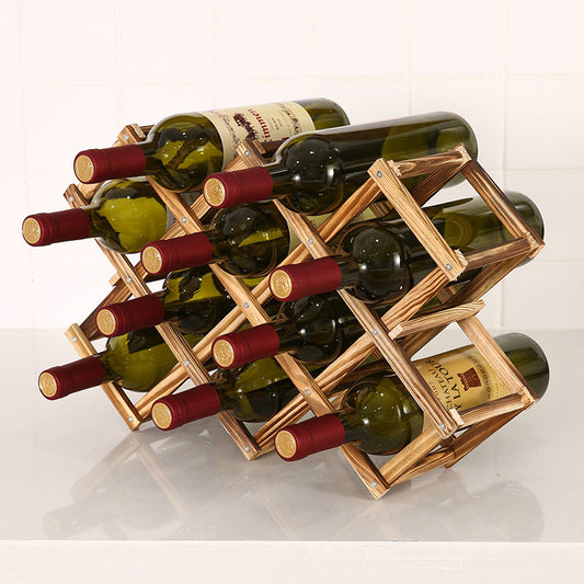 Red Wine Rack Solid Wood Household Small Modern Simple Red Wine Cabinet Display Rack Red Wine Rack