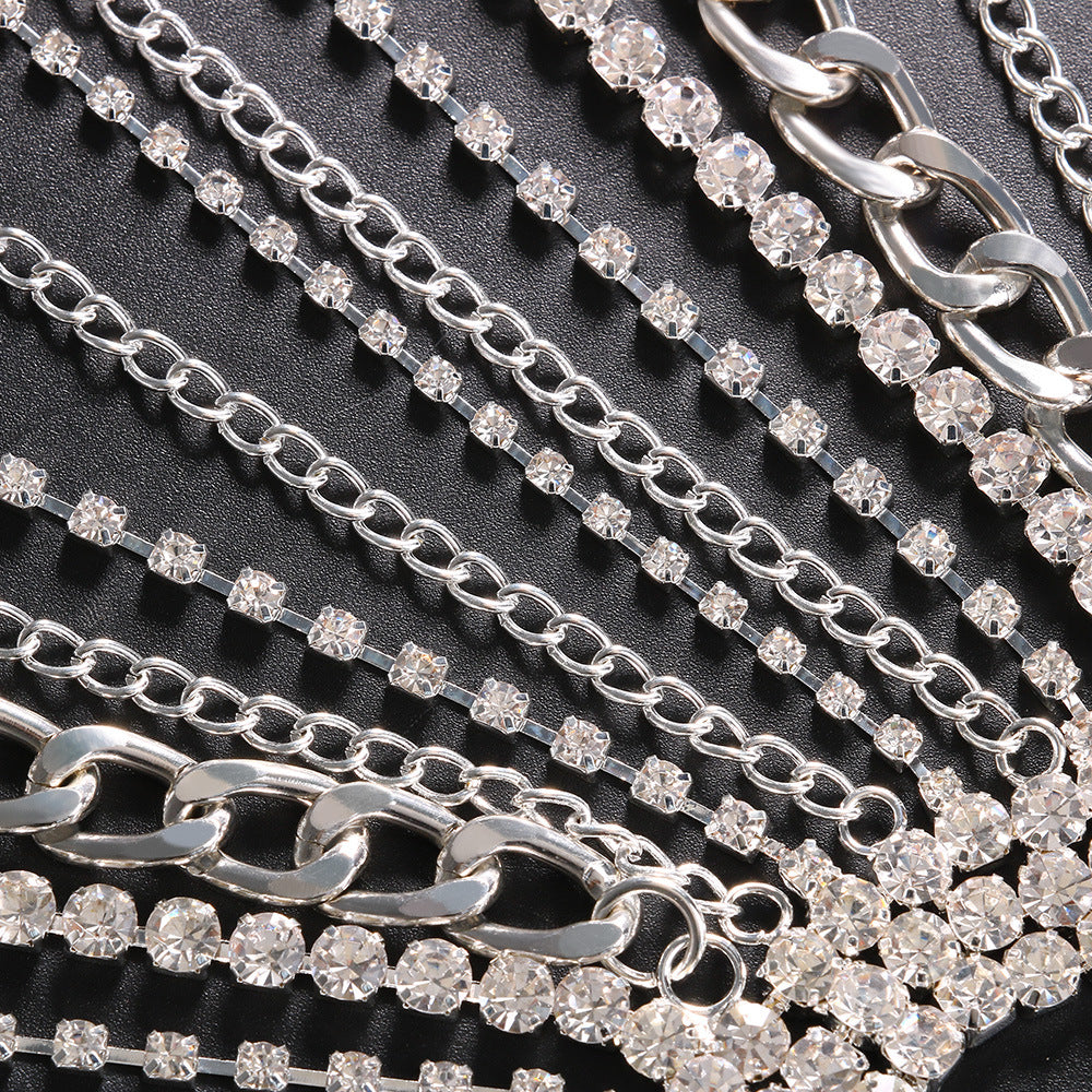 Tassel Hair Chain - Metal Rhinestone Hair Accessory