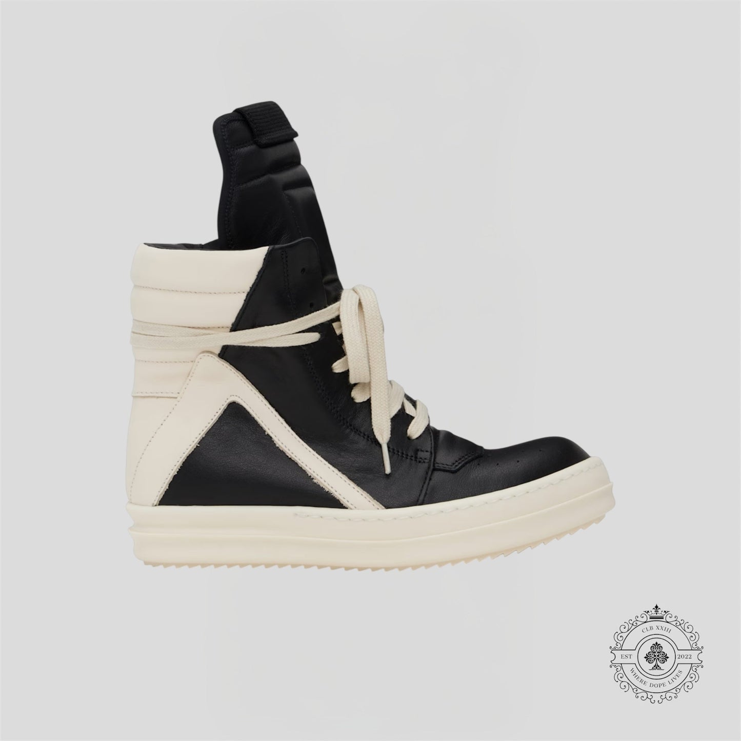 Rick Owens Hollywood Geobasket Black Milk