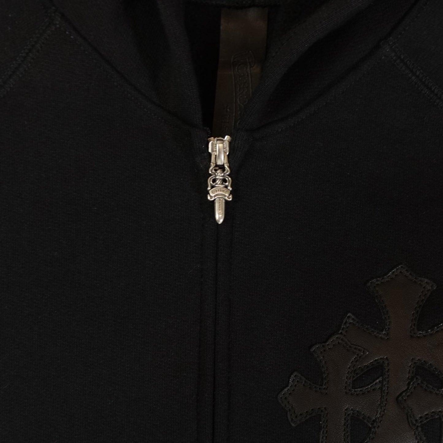 Chrome Hearts Paper Jam Zip Up Hoodie in Black