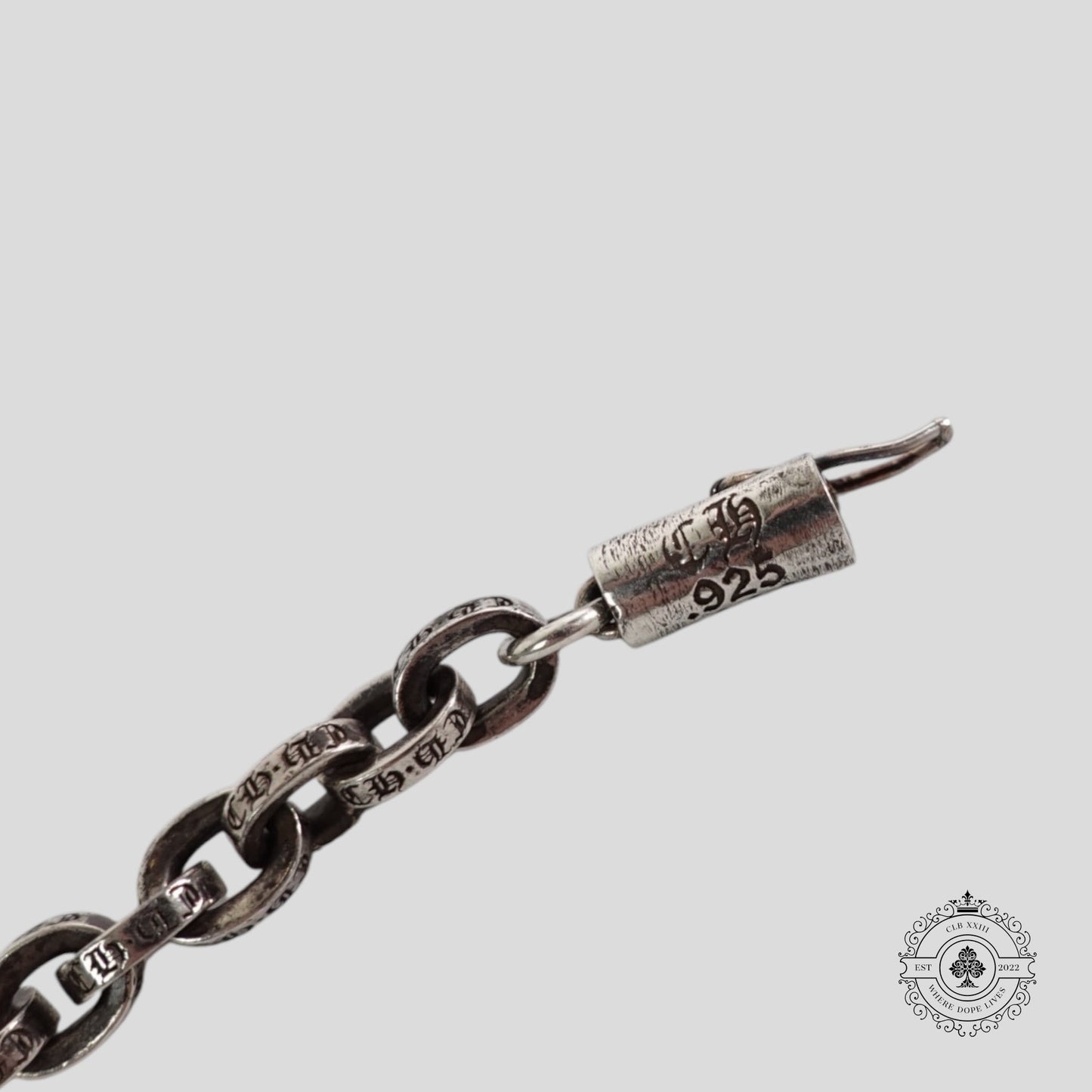 Chrome Hearts Paper Chain Necklace 24" in Silver