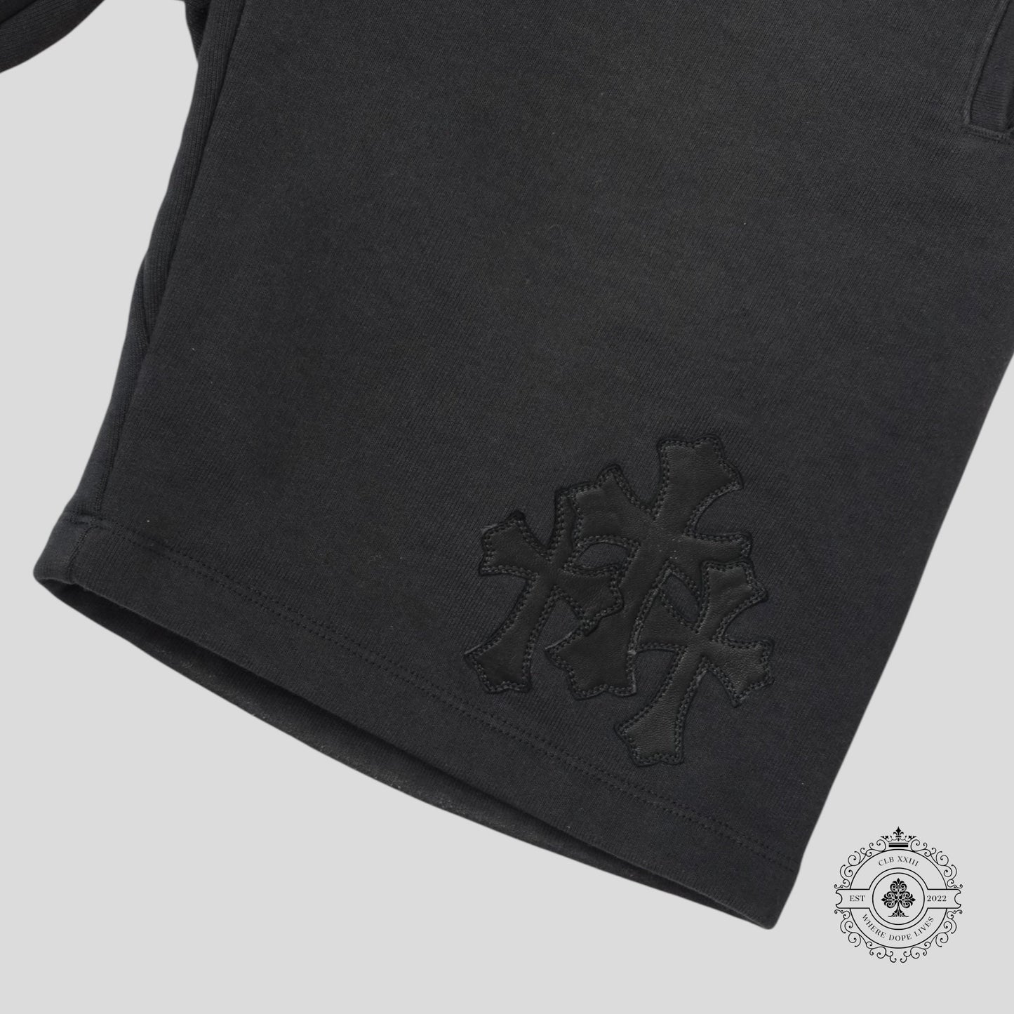 Chrome Hearts Paper Jam Sweatshorts in Black