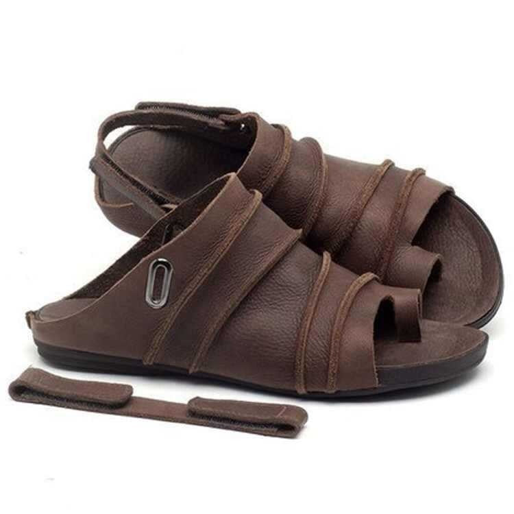 Fish mouthed toe clip beach women's sandals Velcro women's slippers sandals dual-purpose