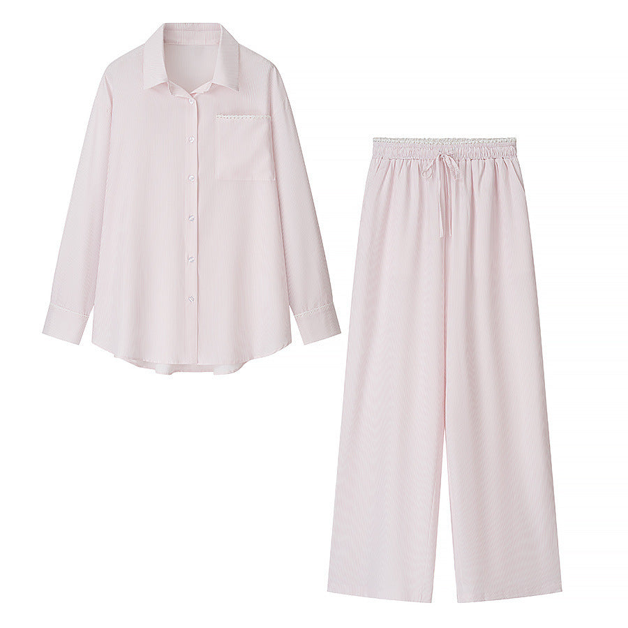 Striped top and pants set