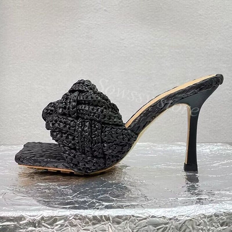 Genuine Leather and Sheepskin Woven Ladies Heels, Luxury at it's Finest