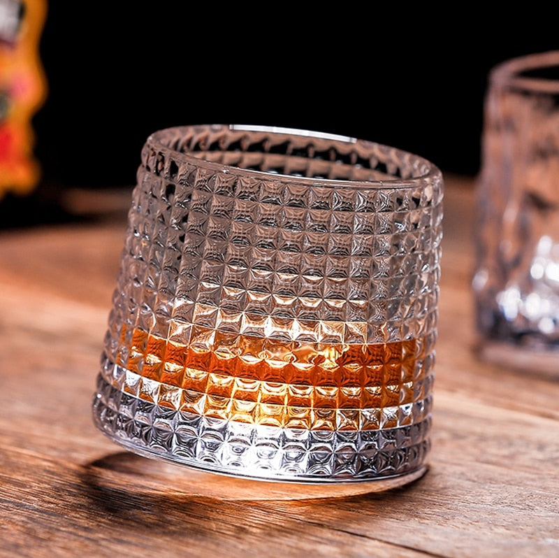 Blossom French Spin Wine Glass Rotate 360° Not Fall Whiskey Glasses Top Whisky XO Chivas Rock Cup