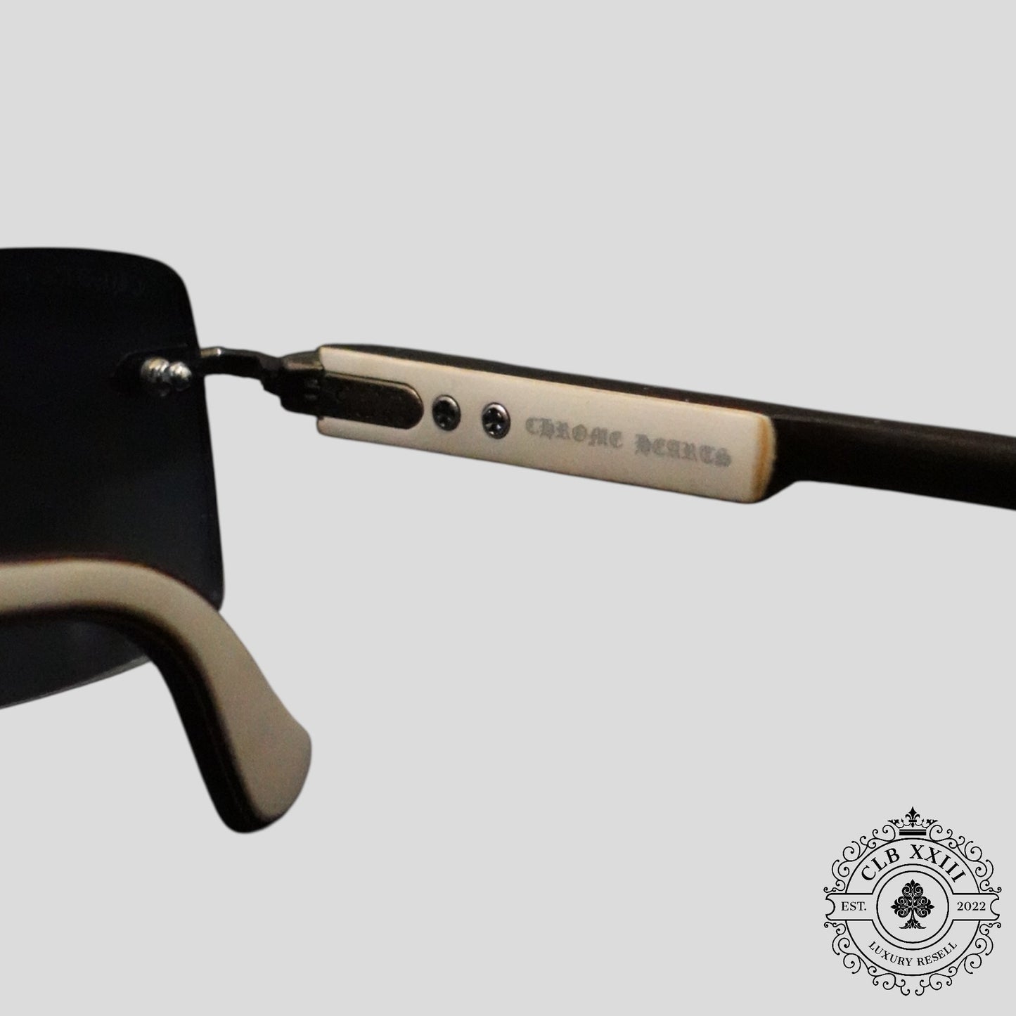 Chrome Hearts Deep II Sunglasses in White/Silver