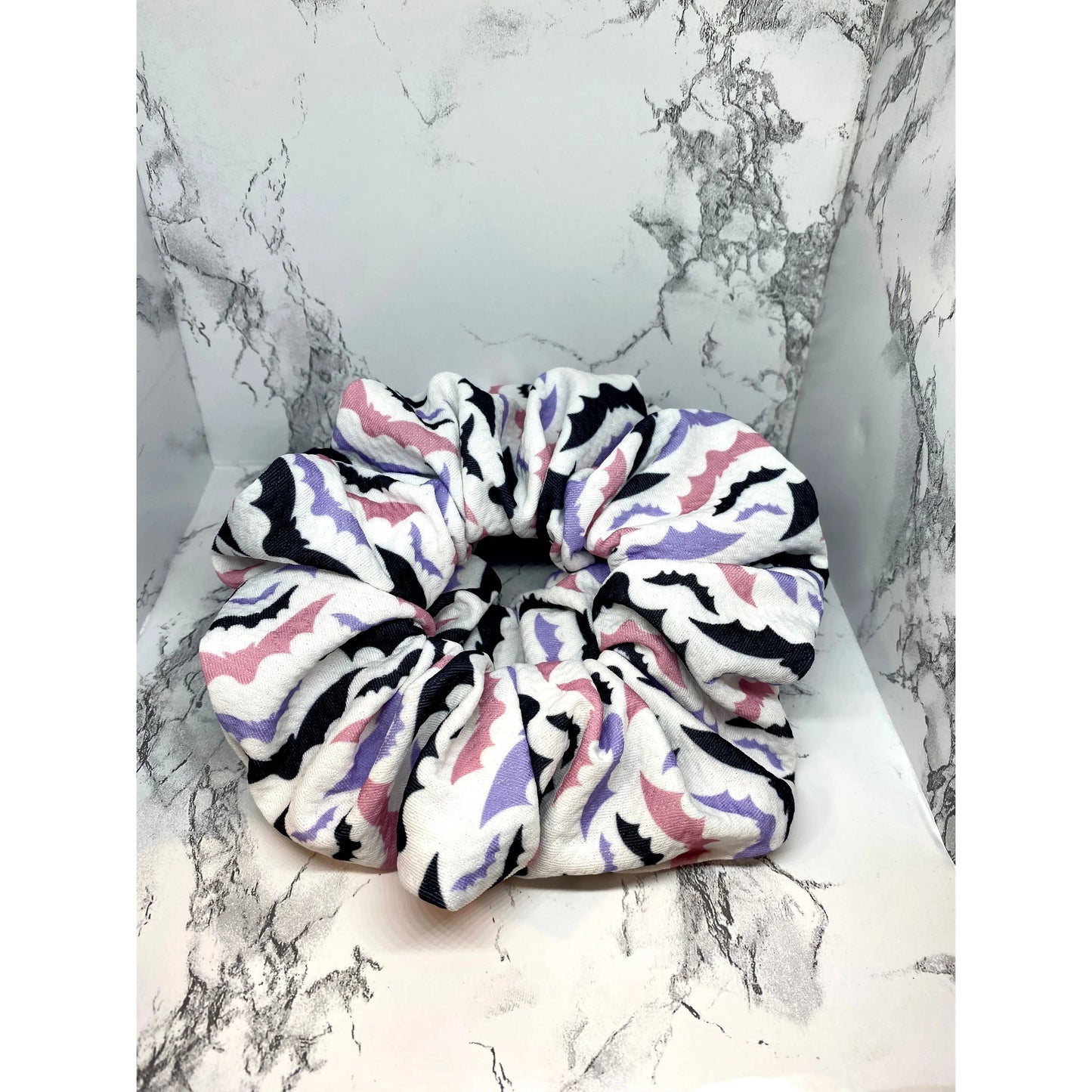 Pastel Bats Halloween Bullet Scrunchie