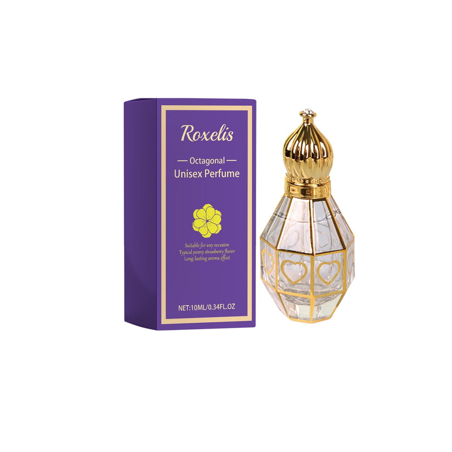 Octagonal Unisex Perfume, Fresh And Natural Niche Couple Dating Fragrance For Men And Women Lasting Fragrance