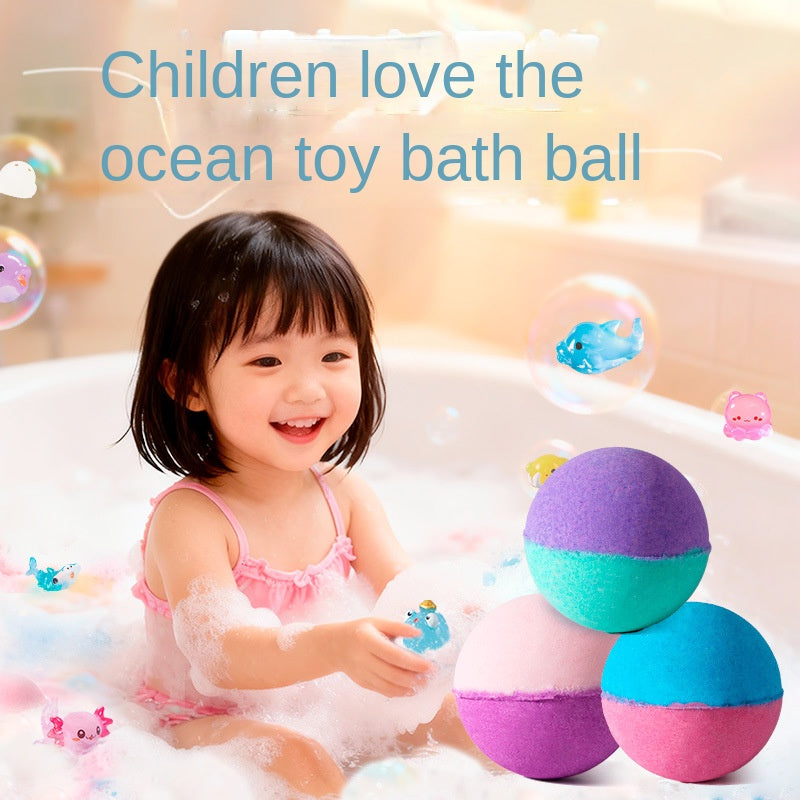 Bath Salt Balls with Toys Essential Oils 12-Piece Gift Box