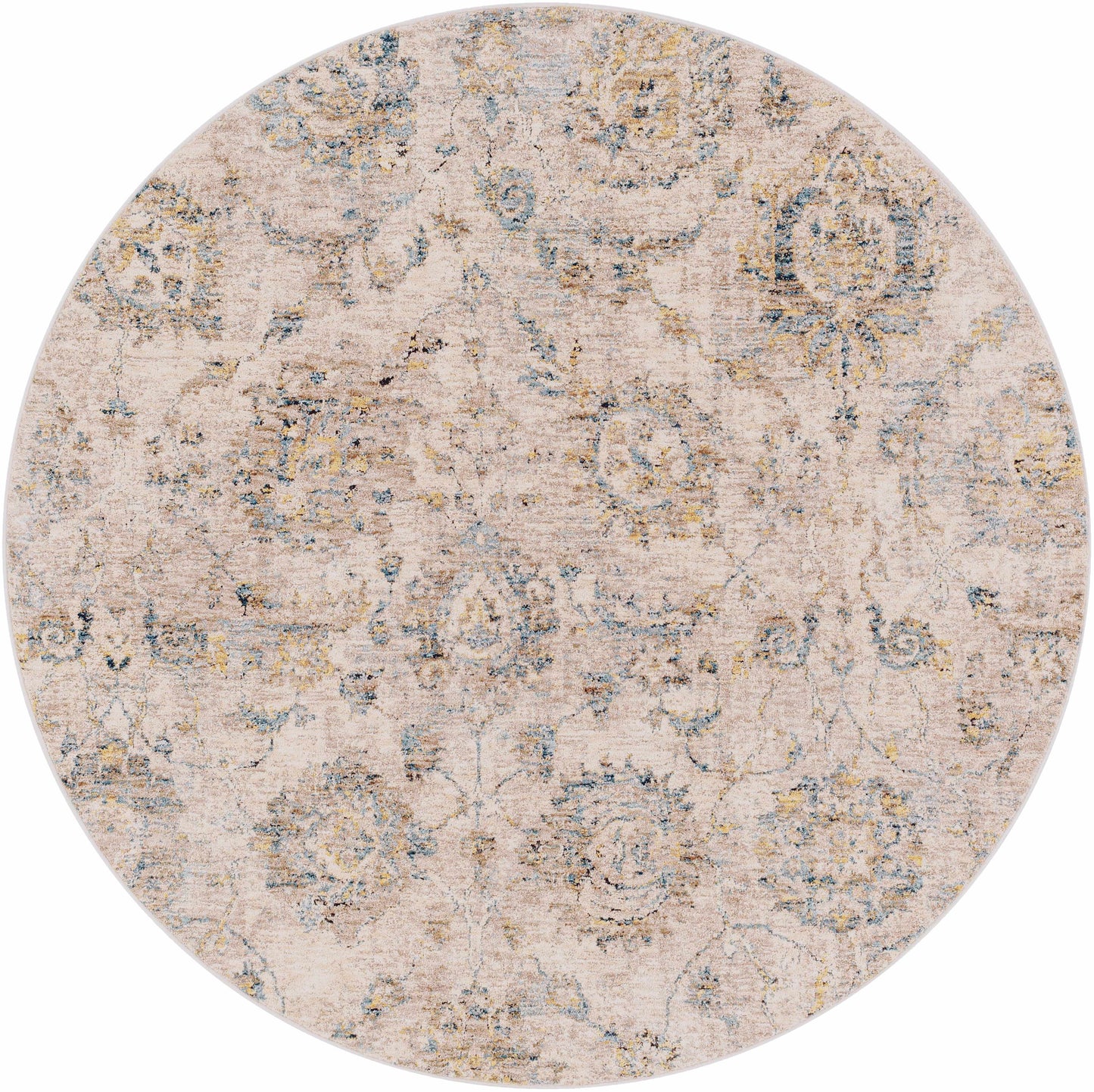 Morinville Teal Floral Rug-7