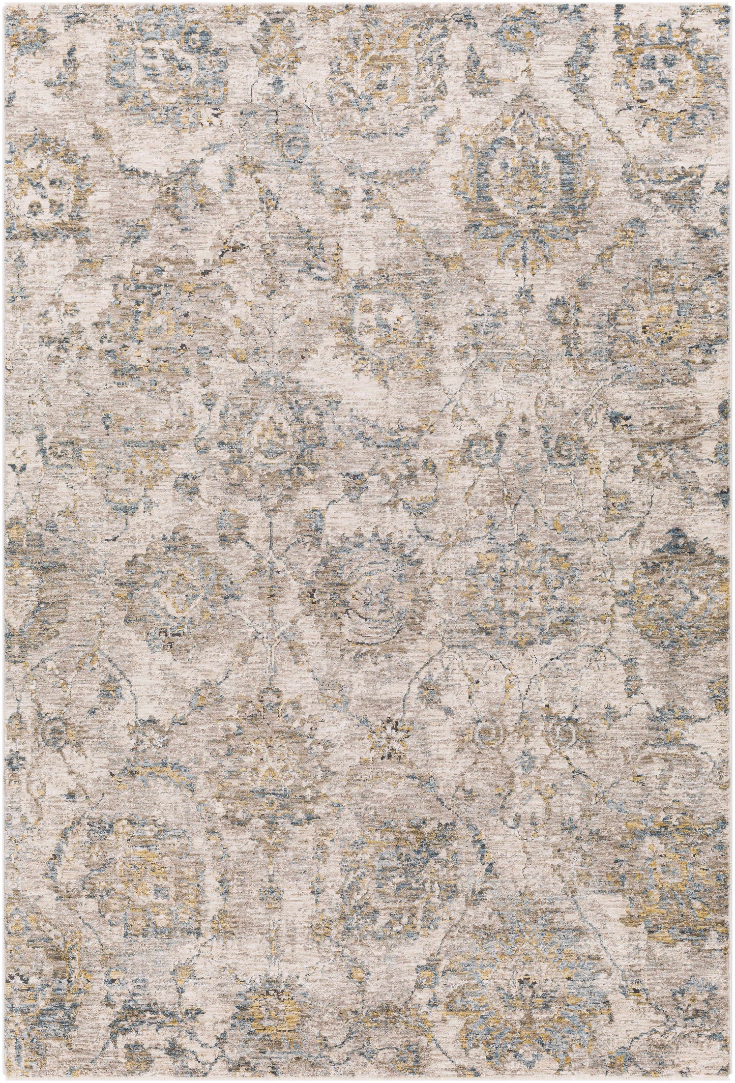 Morinville Teal Floral Rug-6