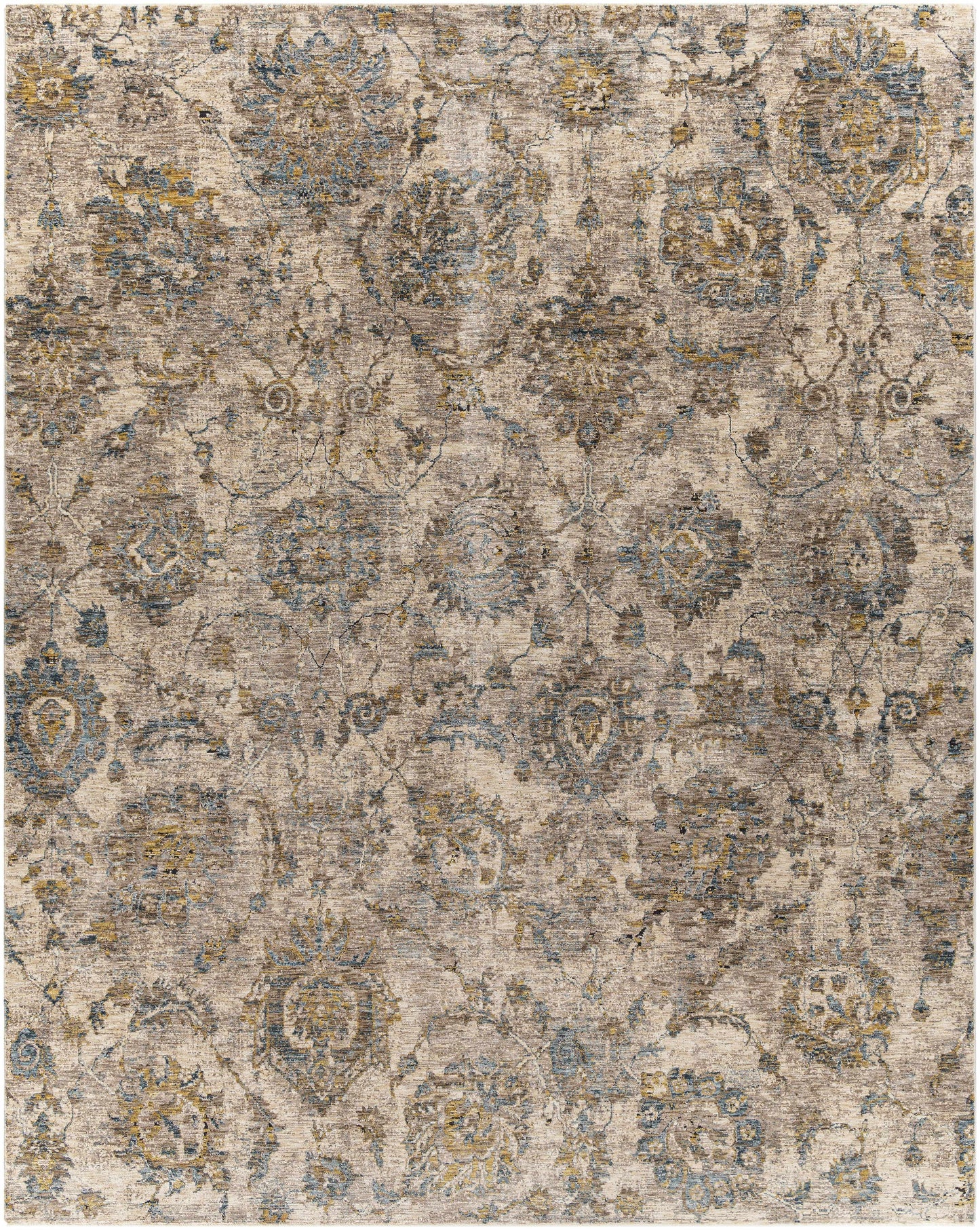 Morinville Teal Floral Rug-12