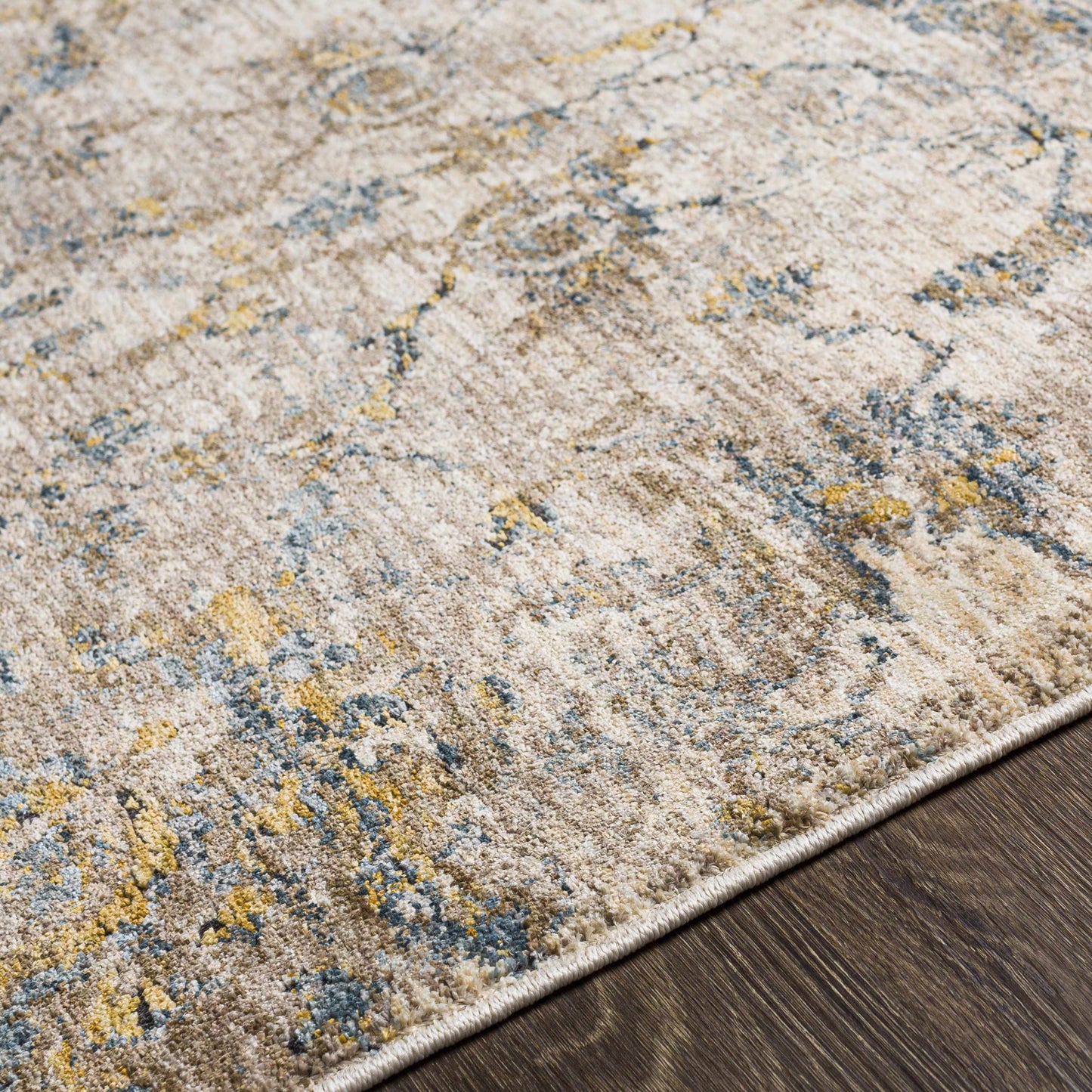 Morinville Teal Floral Rug-5