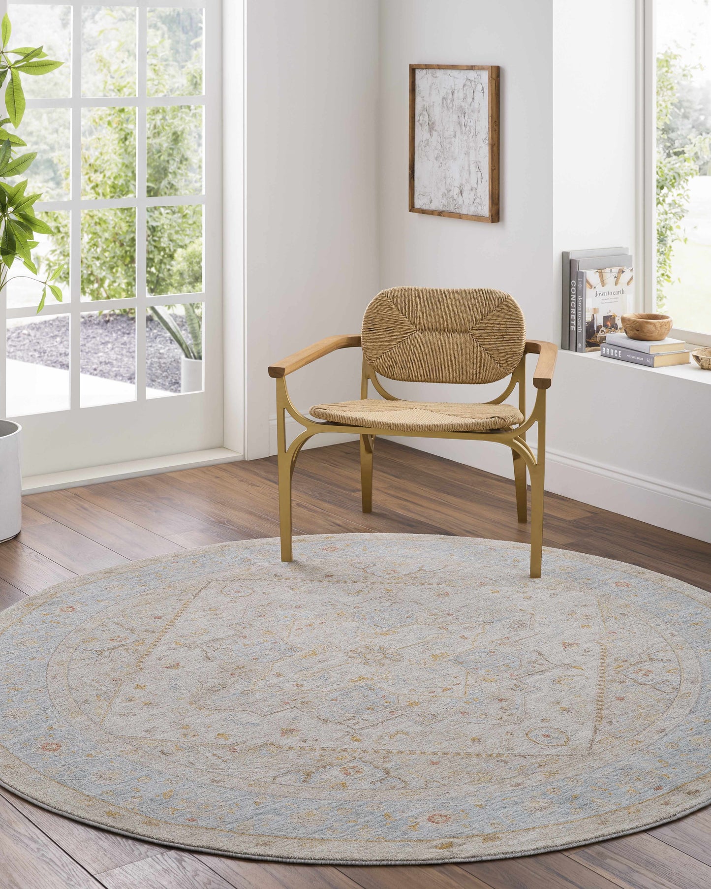 Ehan Cream Oushak Rug-3