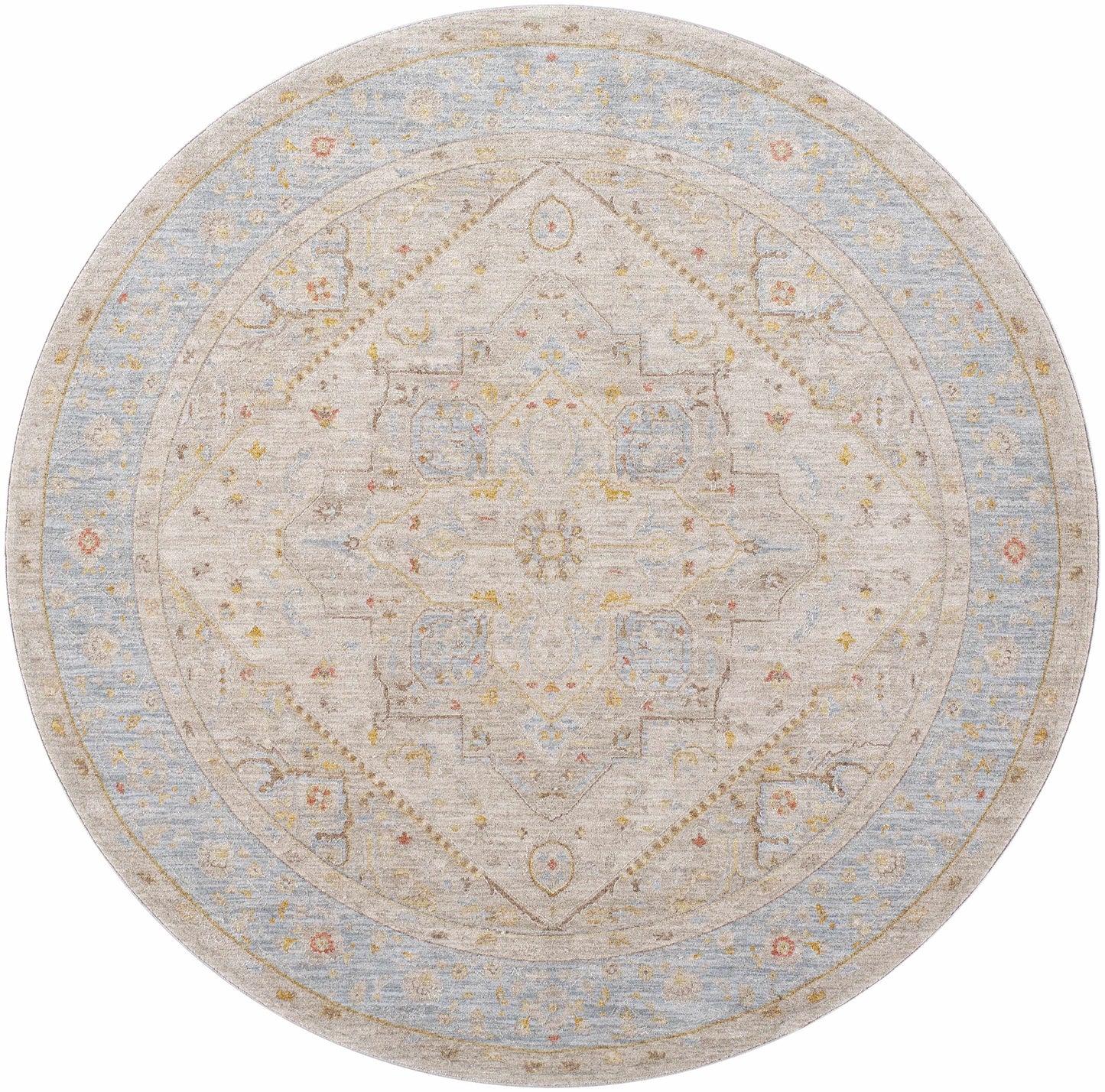 Ehan Cream Oushak Rug-5