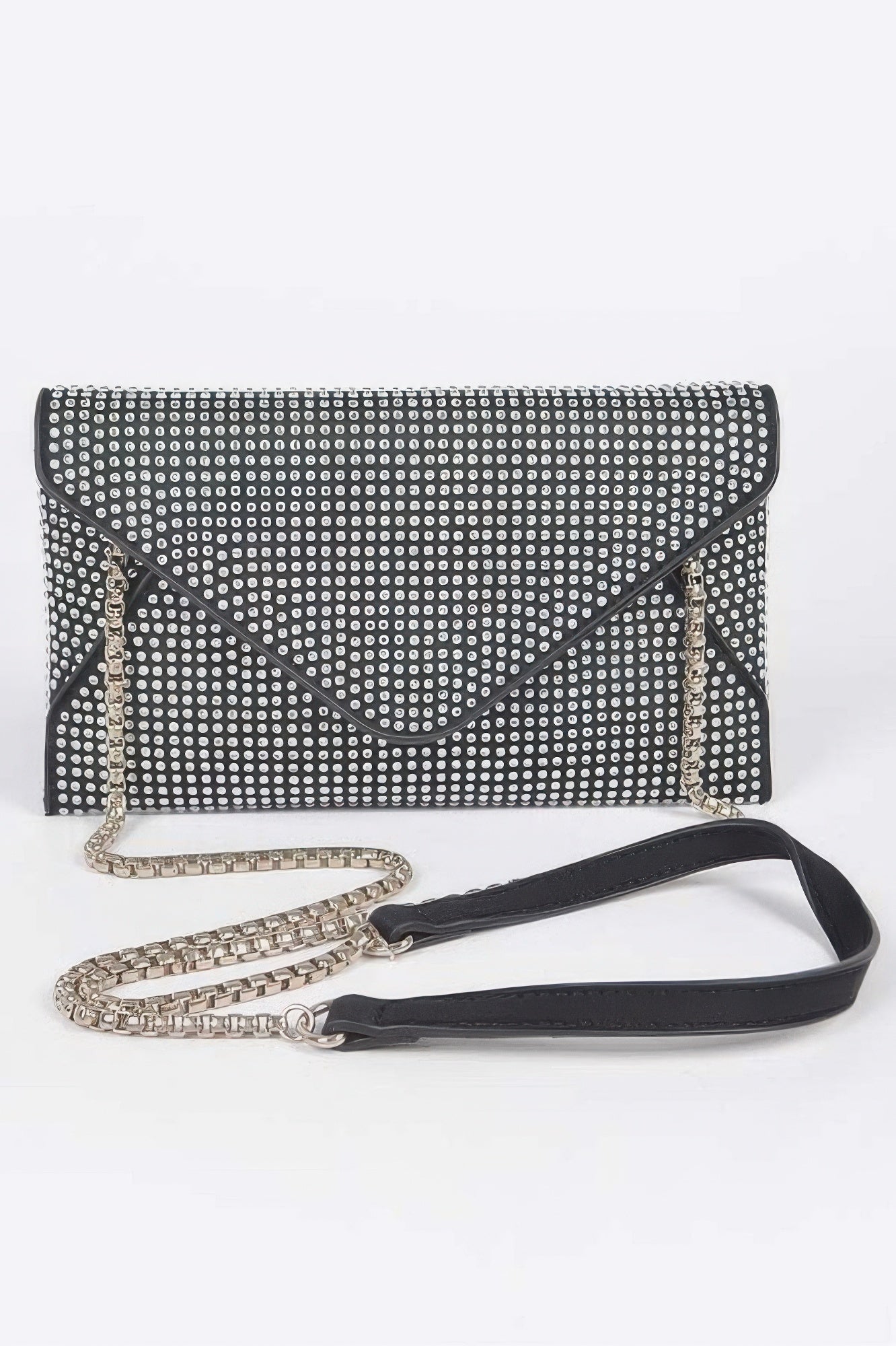 ELEGANT BAG HUDSON Hot Fix Rhinestones Envelope Clutch – BYMANYC ® New York-0