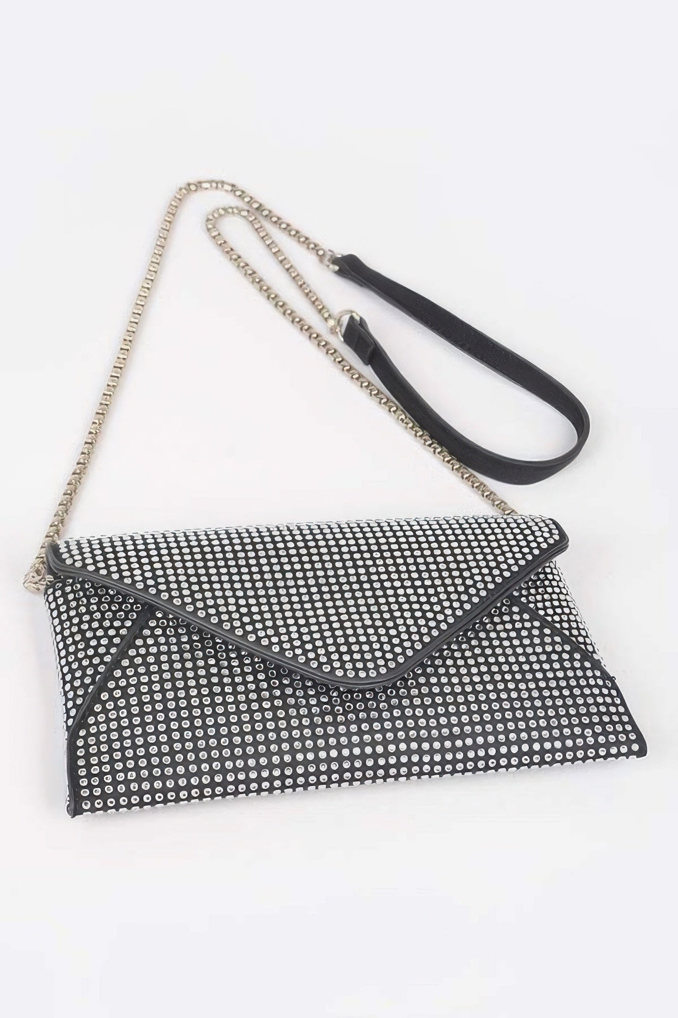 ELEGANT BAG HUDSON Hot Fix Rhinestones Envelope Clutch – BYMANYC ® New York-4
