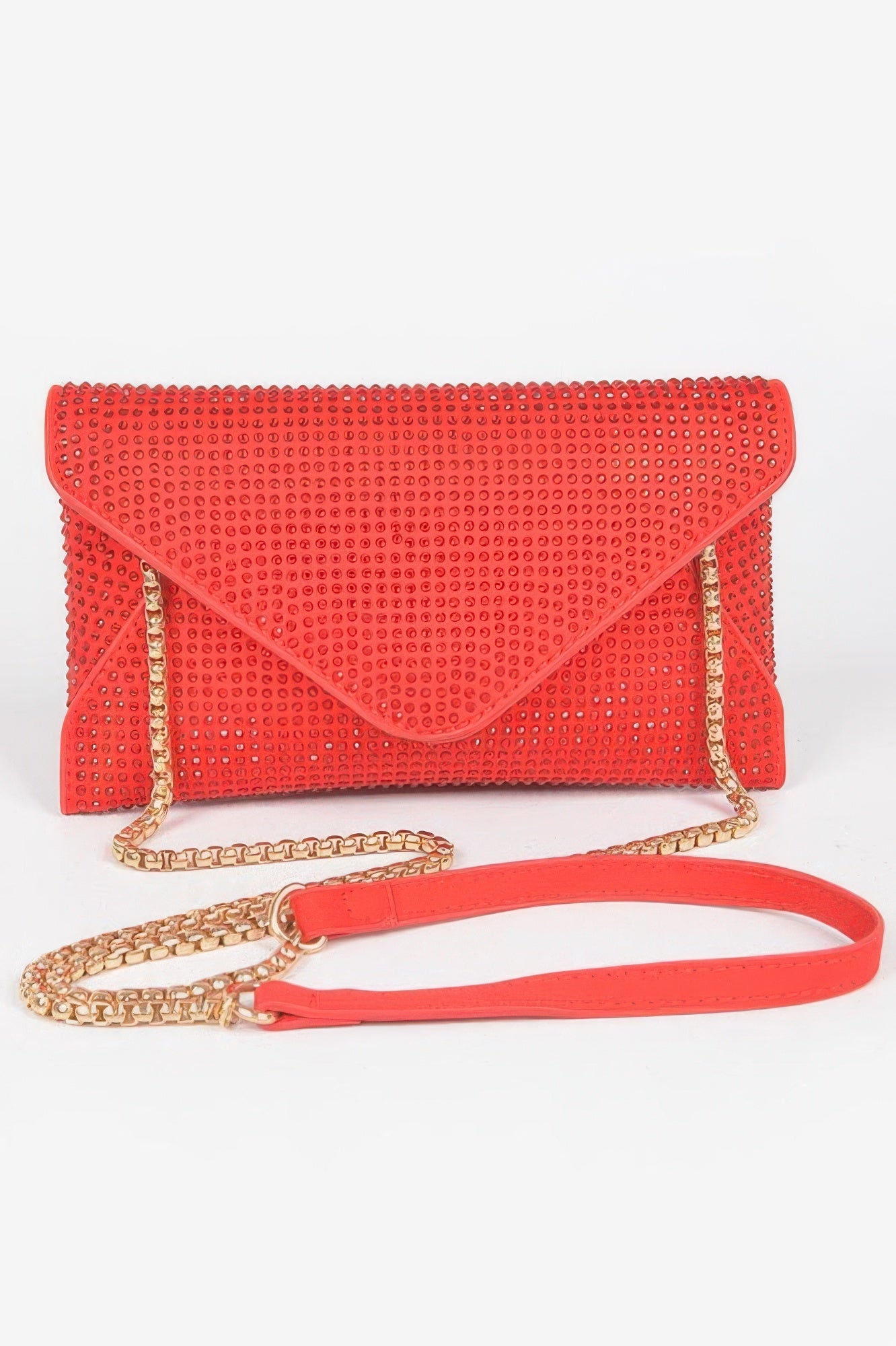 ELEGANT BAG HUDSON Hot Fix Rhinestones Envelope Clutch – BYMANYC ® New York-5