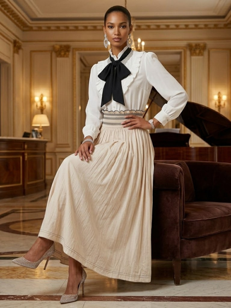 ELEGANT LONG SKIRT - New Collection PARIS LE MARAIS - BASTILLE - BYMANYC ® New York-0