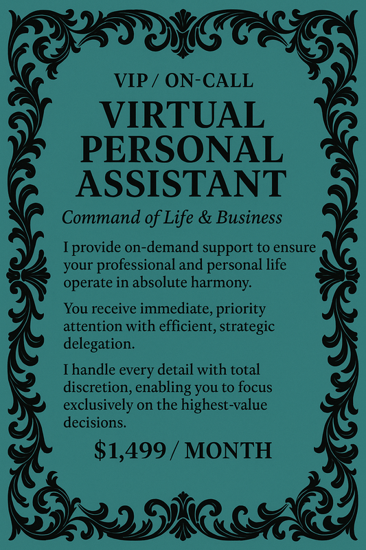 VIP / ON-CALL VIRTUAL PERSONAL ASSISTANT